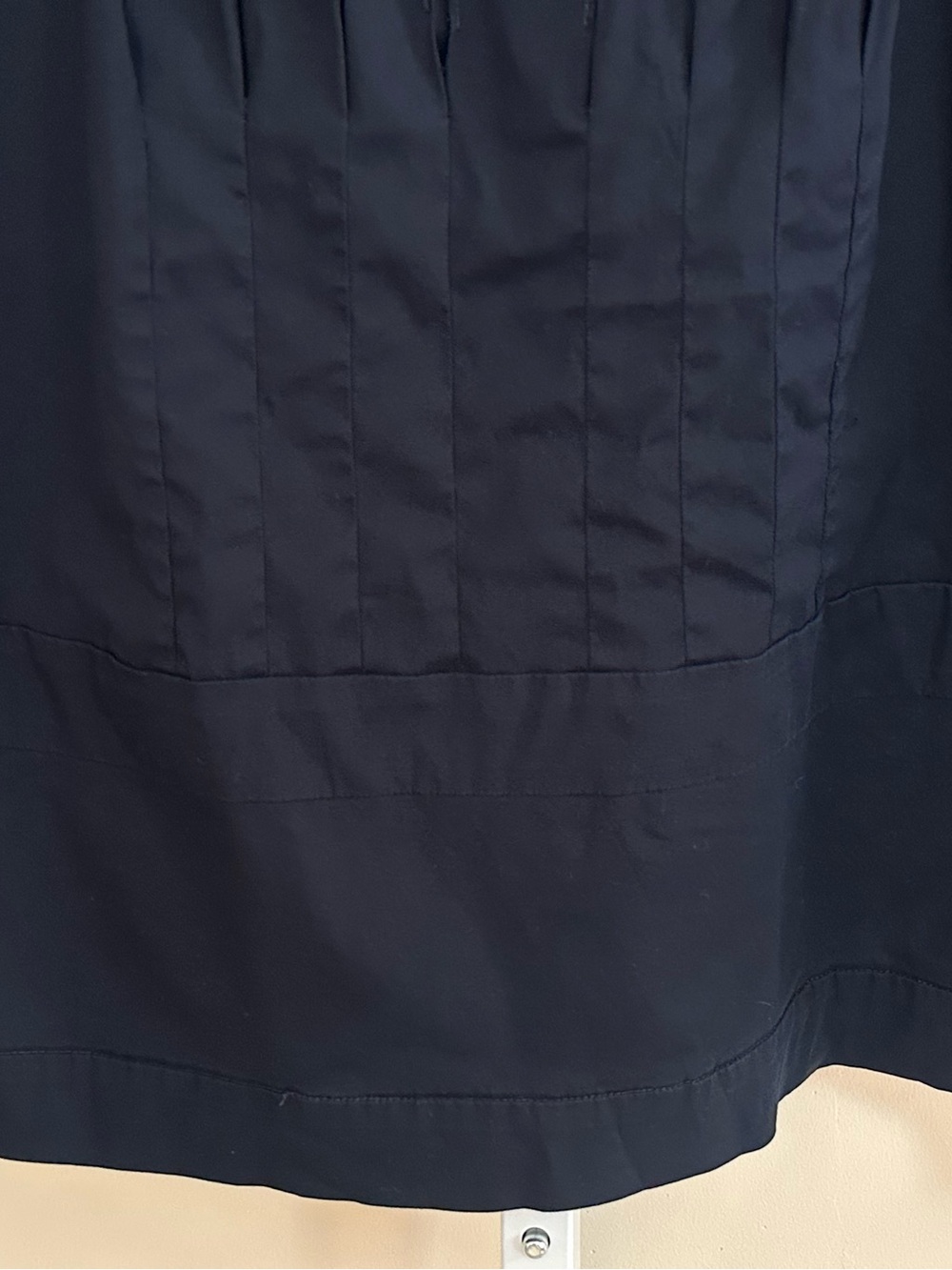 Miu Miu Made in Italy Navy Pleated Poplin Blouse Top IT 42 - Picture 6 of 9